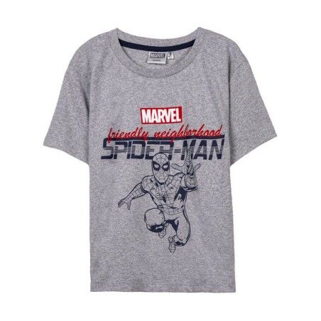 Maglia a Maniche Corte Spider-Man Grigio Per bambini