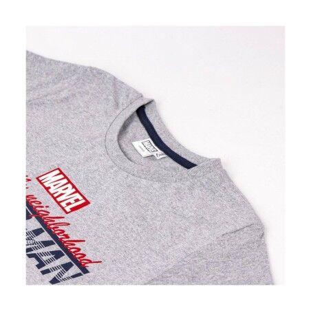 Maglia a Maniche Corte Spider-Man Grigio Per bambini