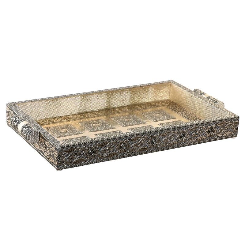 Vassoio DKD Home Decor Champagne Legno Metallo 36 x 22 x 4 cm Vassoio DKD Home Decor Champagne Legno Metallo 36 x 22 x 4 cm