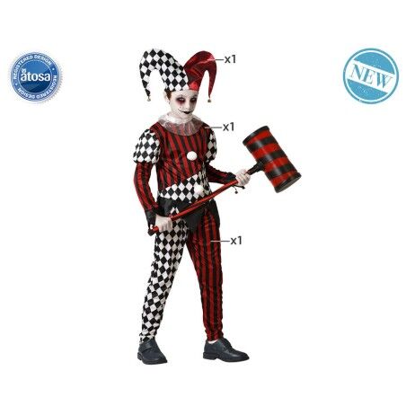 Costume per Bambini Arlecchino Sanguinario 7-9 Anni