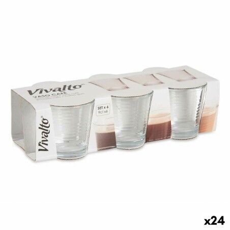 Set di Bicchieri Vivalto 3503/WH6 Trasparente Vetro 90 ml (24 Unità)