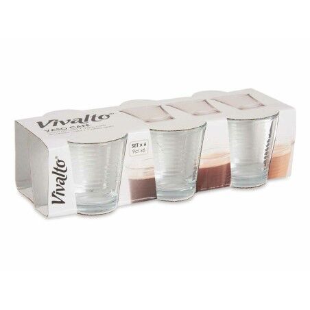 Set di Bicchieri Vivalto 3503/WH6 Trasparente Vetro 90 ml (24 Unità)