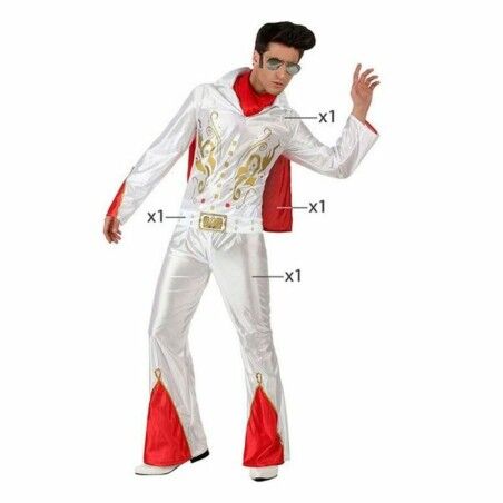 Costume per Adulti Th3 Party Bianco (4 Pezzi)