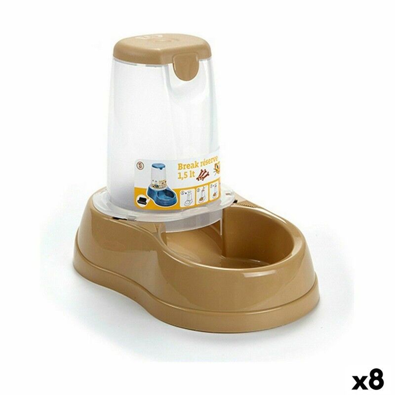 Ciotola per cani Stefanplast Beige Plastica 1,5 L 18,5 x 22,5 x 29 cm (8 Unità) Ciotola per cani Stefanplast Beige Plastica 1,5 L 18,5 x 22,5 x 29 cm (8 Unità)