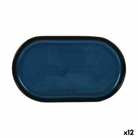 Vassoio per aperitivi La Mediterránea Chester Azzurro Ovale 25,3 x 13,5 x 2,6 cm (12 Unità)