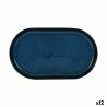 Vassoio per aperitivi La Mediterránea Chester Azzurro Ovale 25,3 x 13,5 x 2,6 cm (12 Unità)
