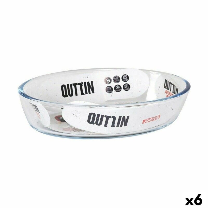 Teglia da Cucina Quttin 700 ml Vetro Ovale (6 Unità) Teglia da Cucina Quttin 700 ml Vetro Ovale (6 Unità)