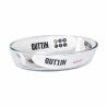 Teglia da Cucina Quttin 700 ml Vetro Ovale (6 Unità)