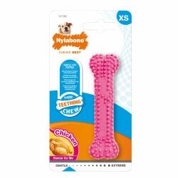 Giocattolo da mordere per cani Nylabone Birka Rosa Pollo XS