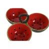 Ciotola per Aperitivi Home ESPRIT Rosso Verde Gres Anguria 23 x 22 x 10,5 cm