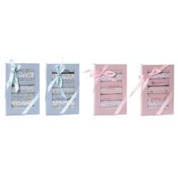 Set di Bavaglini Home ESPRIT Azzurro Rosa Cotone 19 x 29 x 3 cm (4 Unità)