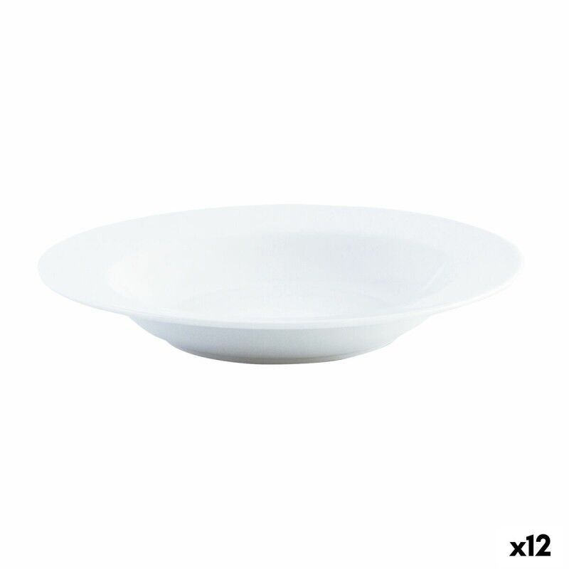 Piatto Fondo Quid Basic Bianco Ceramica Ø 21,5 cm (12 Unità) Piatto Fondo Quid Basic Bianco Ceramica Ø 21,5 cm (12 Unità)