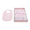 Set di Bavaglini Home ESPRIT Azzurro Rosa Cotone 19 x 29 x 3 cm (4 Unità)
