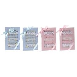 Set di Bavaglini Home ESPRIT Rosa Blu cielo Cotone 19 x 29 x 3 cm (4 Unità)