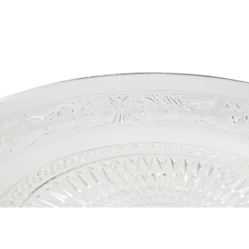 Piatto da pranzo Home ESPRIT Trasparente Cristallo 33 x 33 x 9,4 cm Piatto da pranzo Home ESPRIT Trasparente Cristallo 33 x 33 x 9,4 cm