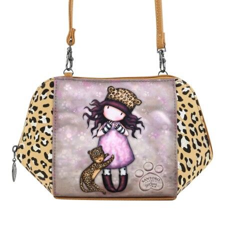 Borsa a Tracolla Gorjuss Leopardo (26 x 15,5 x 9,5 cm)