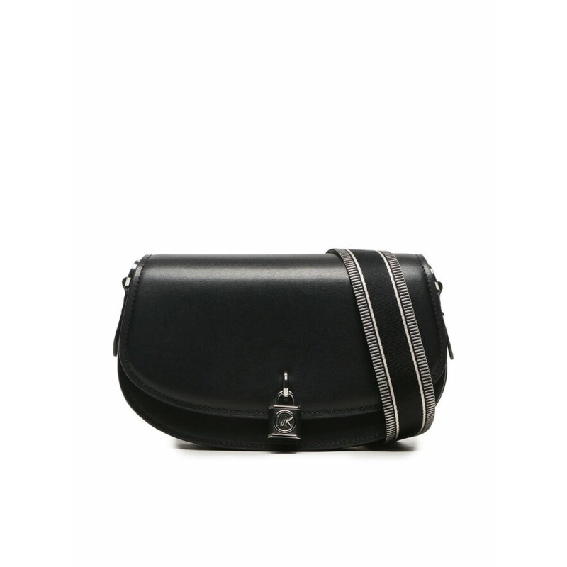 Borsa a Tracolla Michael Kors Mila Nero 25 x 14 x 6 cm