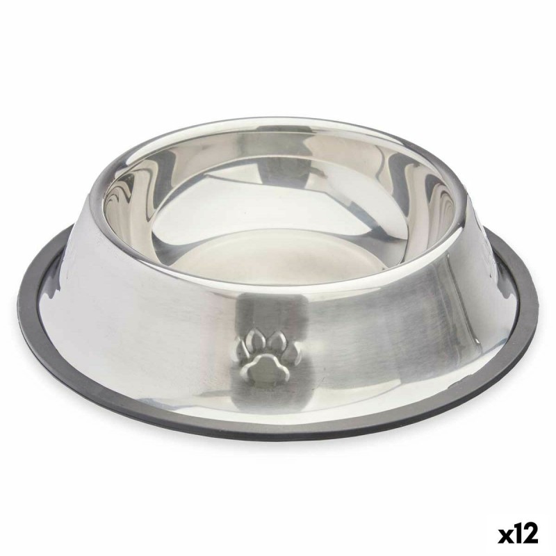 Ciotola per cani Mascow 310 Grigio Argentato Gomma Metallo 22 x 6 x 22 cm (12 Unità) Ciotola per cani Mascow 310 Grigio Argentato Gomma Metallo 22 x 6 x 22 cm (12 Unità)