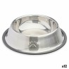 Ciotola per cani Mascow 310 Grigio Argentato Gomma Metallo 22 x 6 x 22 cm (12 Unità)
