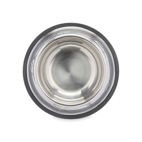 Ciotola per cani Mascow 310 Grigio Argentato Gomma Metallo 22 x 6 x 22 cm (12 Unità)