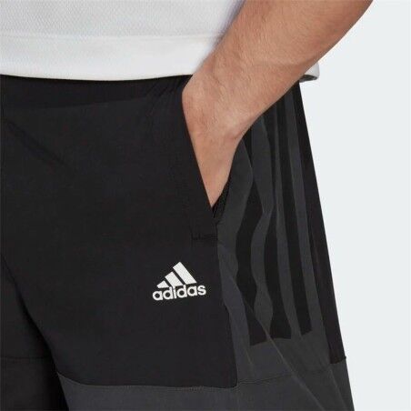 Pantaloni Corti Sportivi da Uomo Adidas Colourblock  Nero