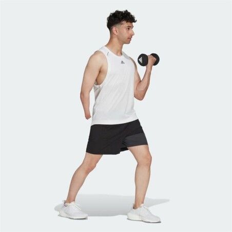 Pantaloni Corti Sportivi da Uomo Adidas Colourblock  Nero