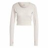 Maglia a maniche lunghe da donna Adidas Studio Beige