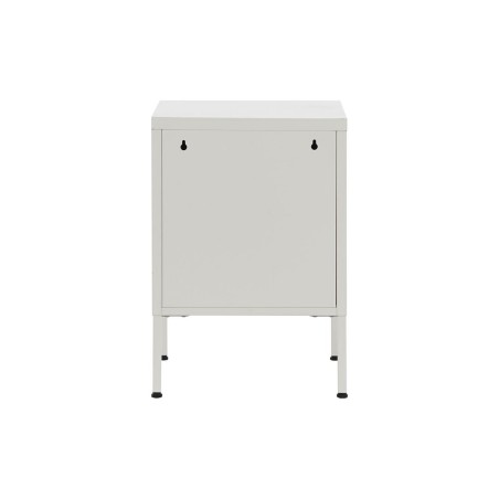Comodino Home ESPRIT Bianco Metallo 35 x 35 x 51 cm