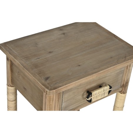 Comodino Home ESPRIT Naturale Marrone Chiaro Corda Abete 44 x 33 x 61,5 cm