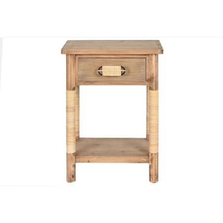 Comodino Home ESPRIT Naturale Marrone Chiaro Corda Abete 44 x 33 x 61,5 cm