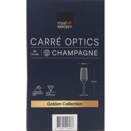 Calice da champagne Inde Carre optics 6 Pezzi