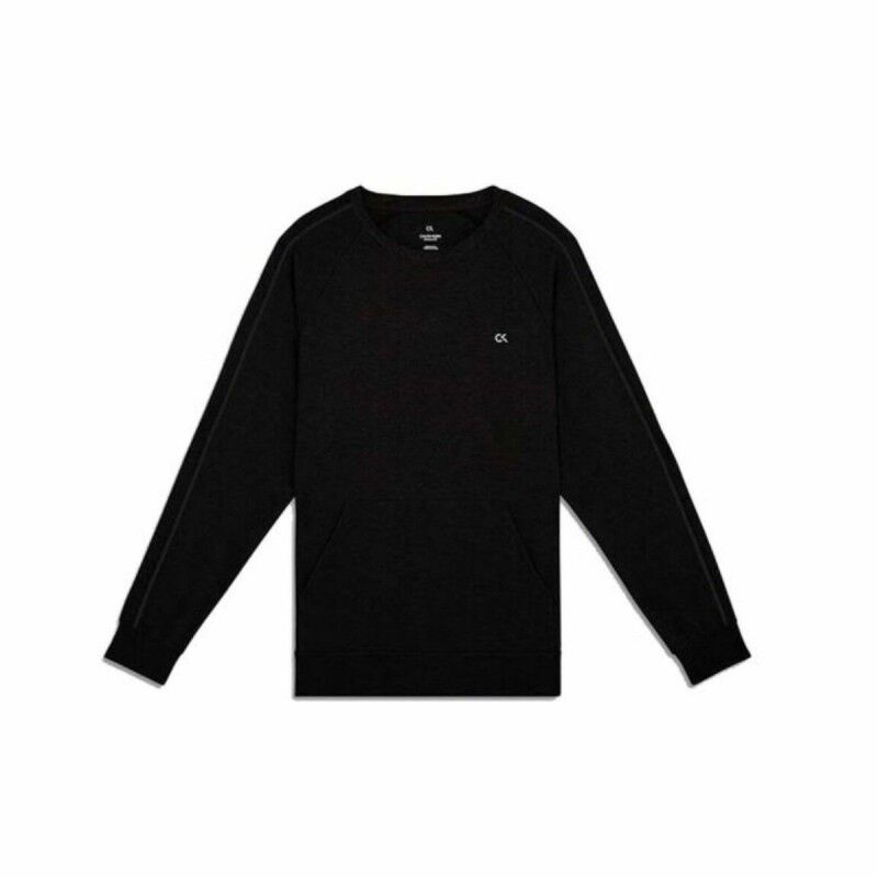 Felpa senza Cappuccio Uomo Calvin Klein Nero L (Ricondizionati B)
