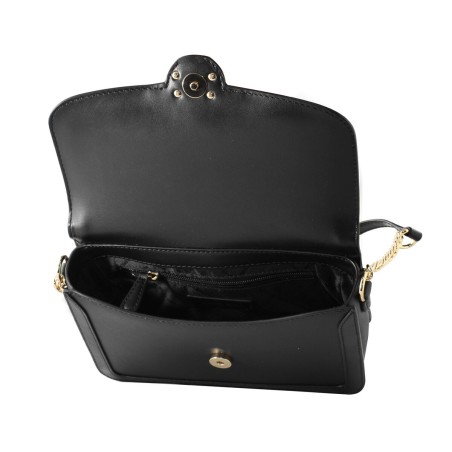 Borsa a Tracolla Michael Kors Leida Nero 24 x 17 x 6 cm