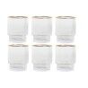 Set di Bicchieri Home ESPRIT Trasparente Dorato Cristallo 320 ml (6 Unità)