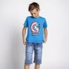Maglia a Maniche Corte per Bambini The Avengers Azzurro