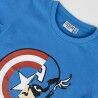 Maglia a Maniche Corte per Bambini The Avengers Azzurro