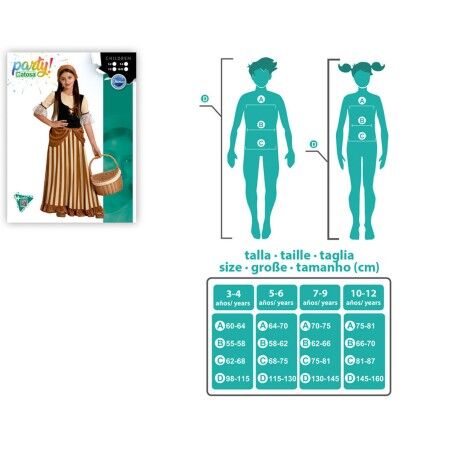 Costume per Bambini Cameriera 10-12 Anni