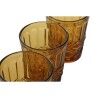 Set di Bicchieri Home ESPRIT Ambra Cristallo Con rilievo 240 ml (6 Unità)