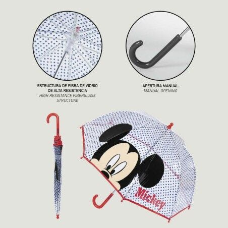 Ombrelli Mickey Mouse Rosso 100 % POE