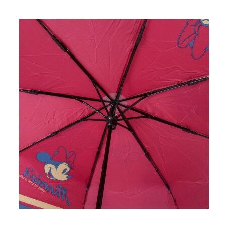 Ombrello Pieghevole Minnie Mouse Rosso (Ø 97 cm)