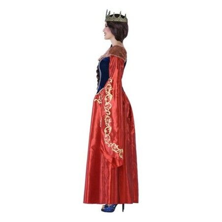 Costume per Adulti 113916 Rosso Blu Marino Regina Medievale