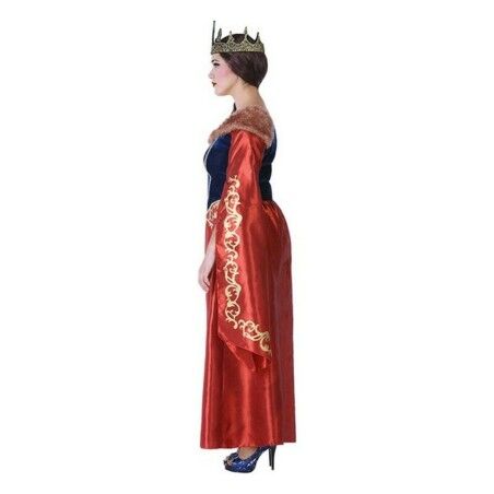 Costume per Adulti 113916 Rosso Blu Marino Regina Medievale