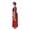 Costume per Adulti 113916 Rosso Blu Marino Regina Medievale