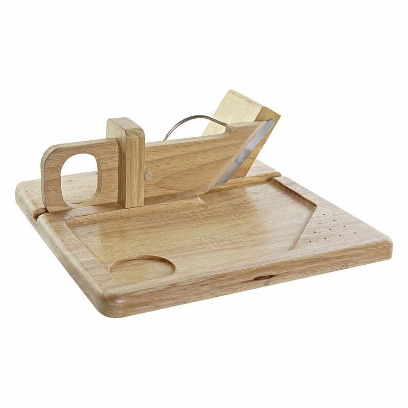 Fresa DKD Home Decor 29 x 29 x 10 cm Legno d'albero della gomma Acciaio inossidabile Fresa DKD Home Decor 29 x 29 x 10 cm Legno d'albero della gomma Acciaio inossidabile