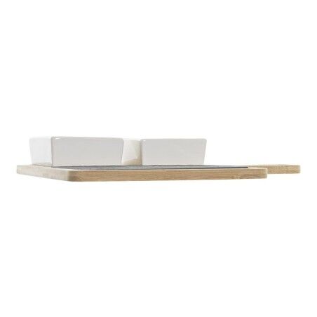Set da Aperitivo DKD Home Decor Tapas Bambù Gres Lavagna 3 Pezzi 31 x 20 x 5 cm