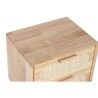 Comodino Home ESPRIT Legno Metallo Rattan 40 x 30 x 48 cm