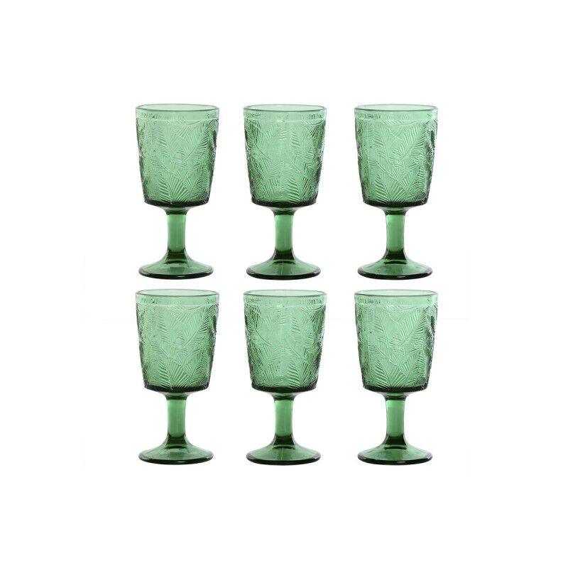 Set di Bicchieri Home ESPRIT Verde Cristallo 285 ml (6 Unità)