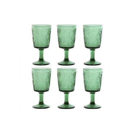Set di Bicchieri Home ESPRIT Verde Cristallo 285 ml (6 Unità)