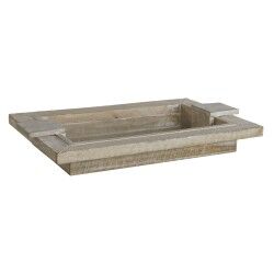 Vassoio per aperitivi Home ESPRIT Bianco Moderno Decapaggio 48 X 30,5 X 7,5 cm