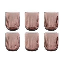 Set di Bicchieri Home ESPRIT Rosa Cristallo (6 Unità)